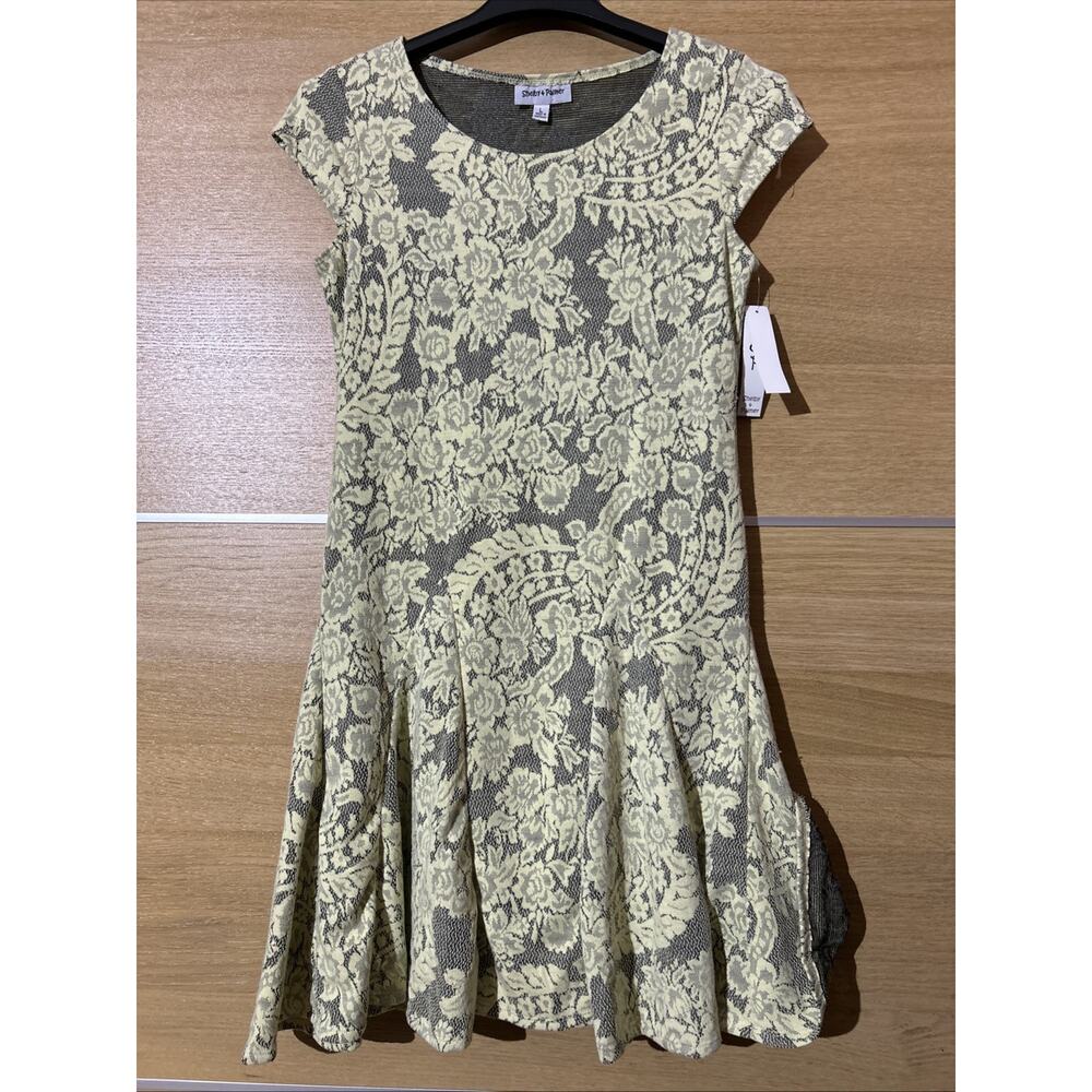 Shelby & Palmer Dress - Women’s Sz L - Pleated Flair Cap Sleeve NWT